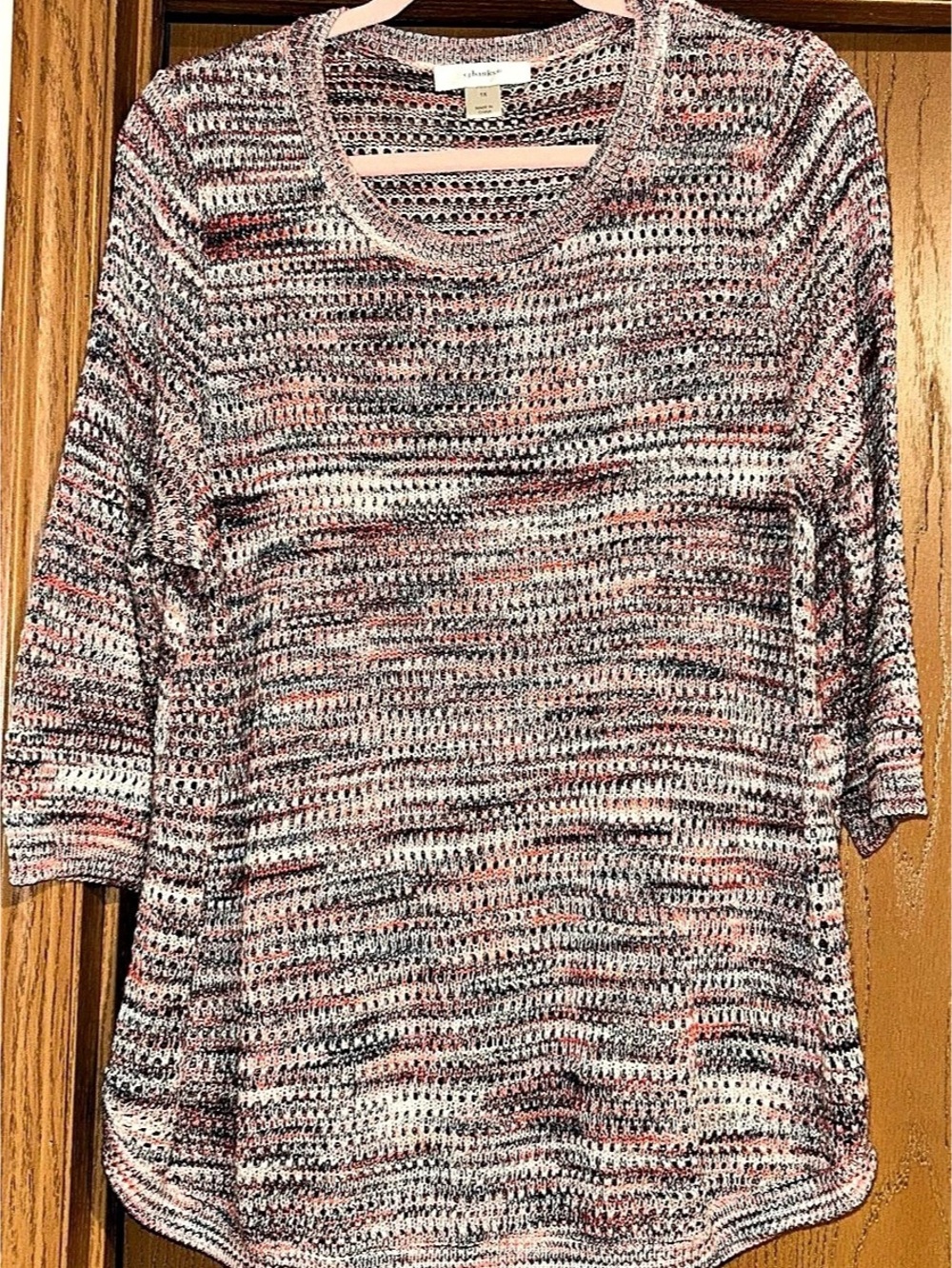 cj banks Multicolor 3/4 Sleeve Tunic Size 1X Like New
